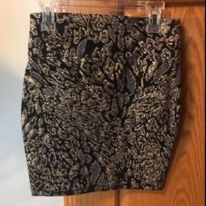 Metallic cheetah skirt
